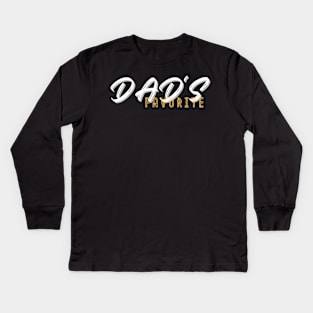 Dads Favorite 3 Kids Long Sleeve T-Shirt